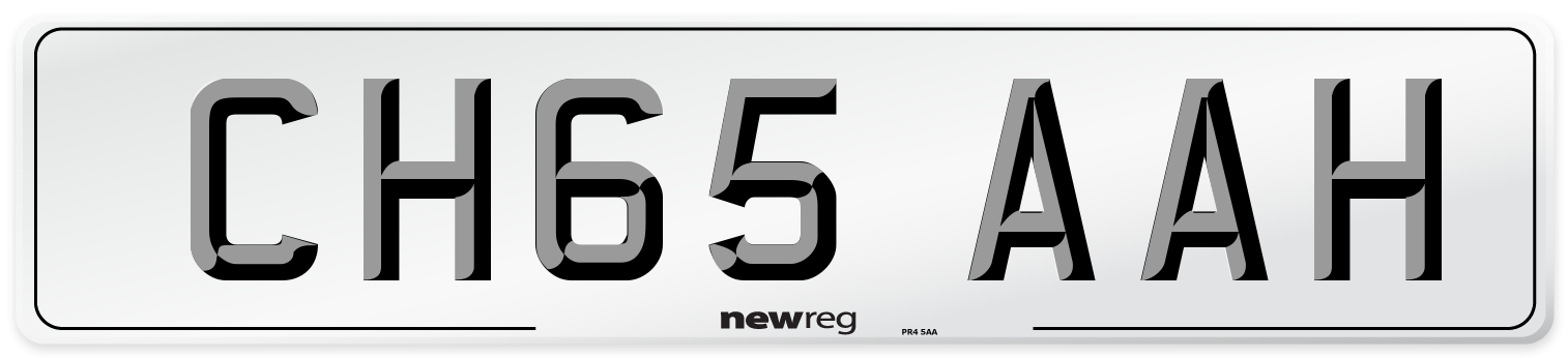CH65 AAH Number Plate from New Reg